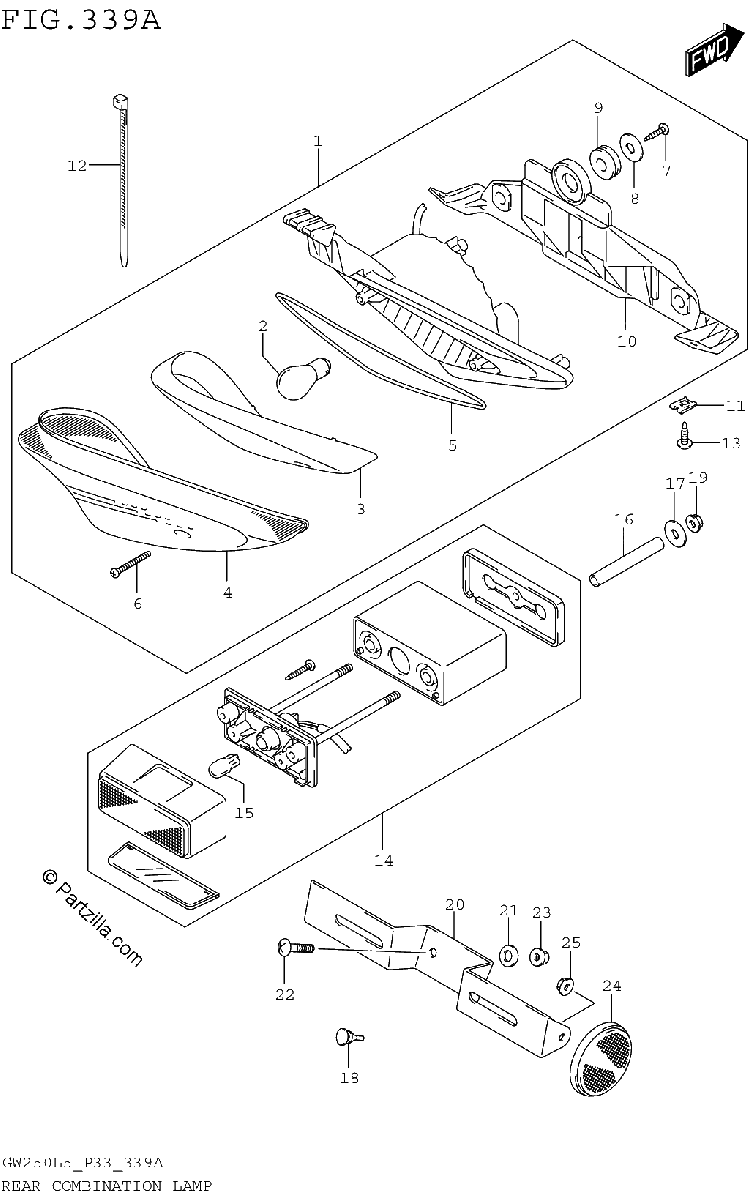 Diagrama de REAR COMBINATION LAMP