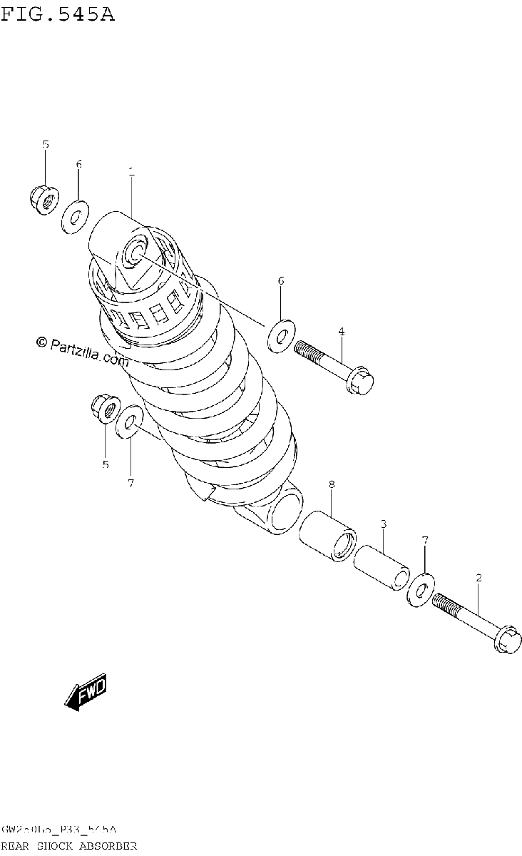 Diagrama de REAR SHOCK ABSORBER