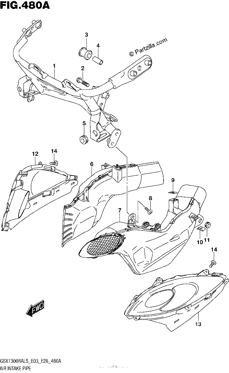 Diagrama de AIR INTAKE PIPE