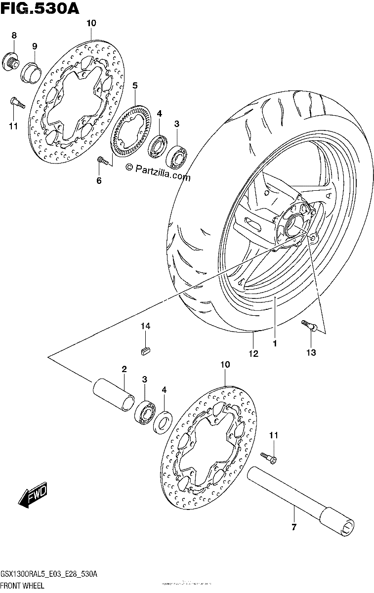 Diagrama de FRONT WHEEL