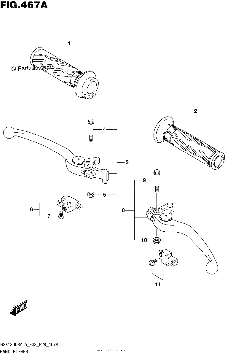 Diagrama de HANDLE LEVER