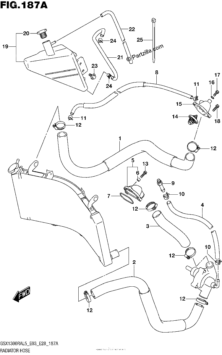 Diagrama de RADIATOR HOSE