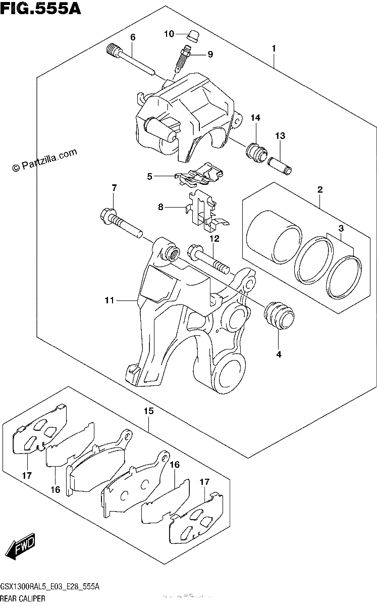Diagrama de REAR CALIPER