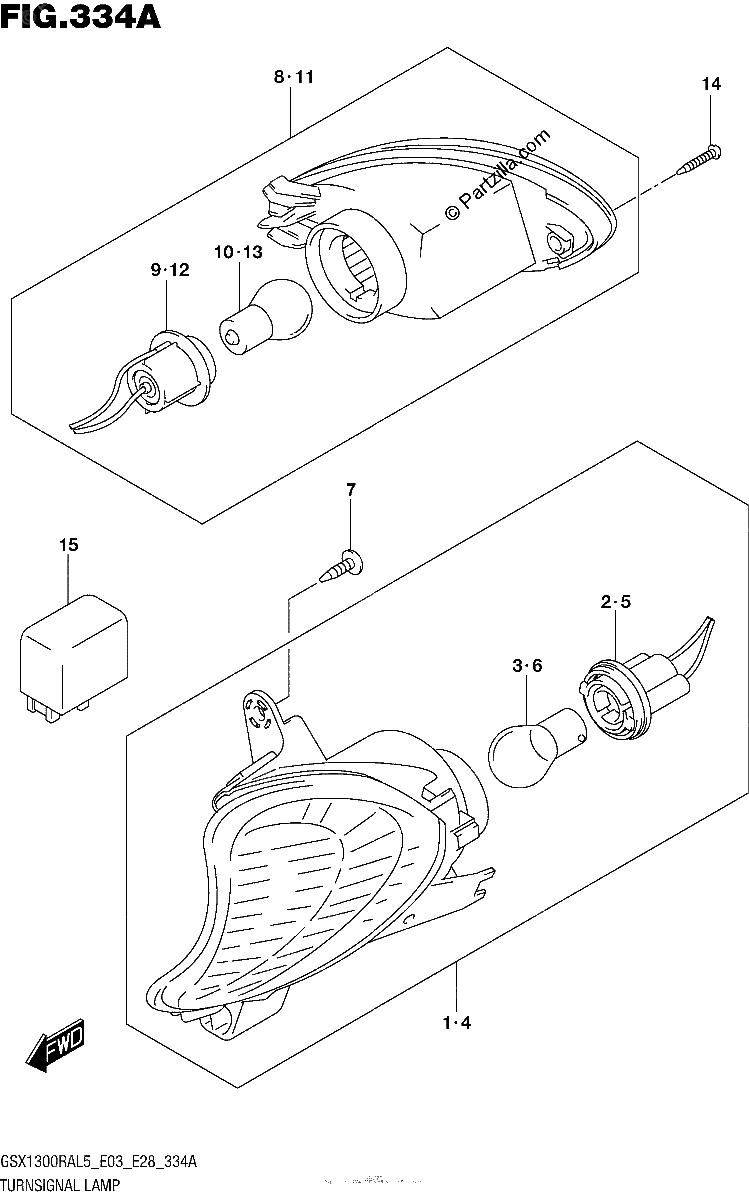 Diagrama de TURNSIGNAL LAMP