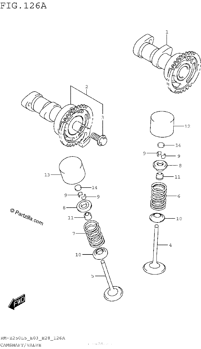 Diagrama de CAMSHAFT VALVE
