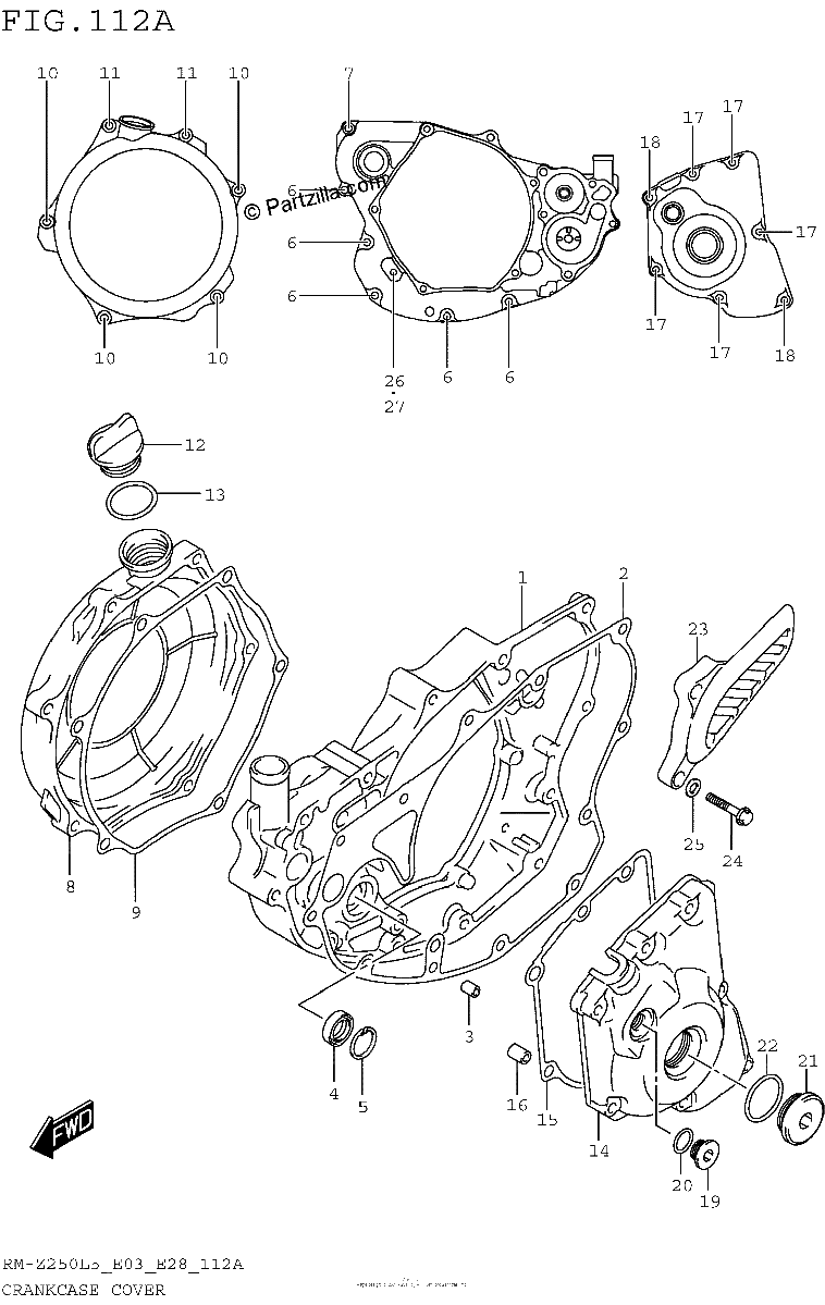 Diagrama de CRANKCASE COVER