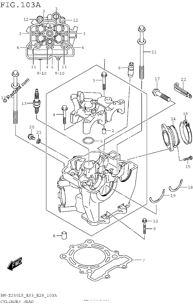 Diagrama de CYLINDER HEAD