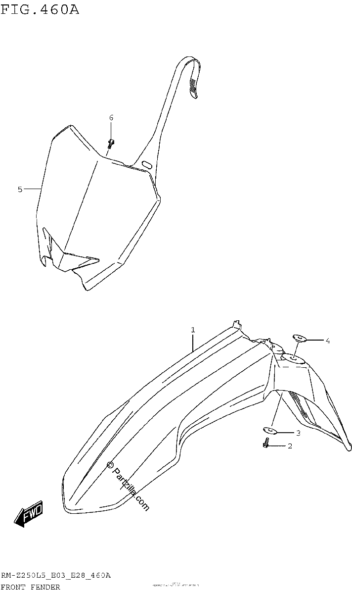 Diagrama de FRONT FENDER