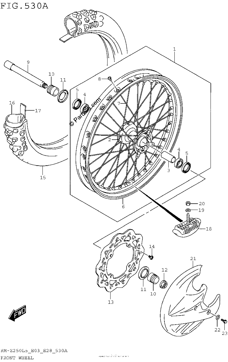 Diagrama de FRONT WHEEL