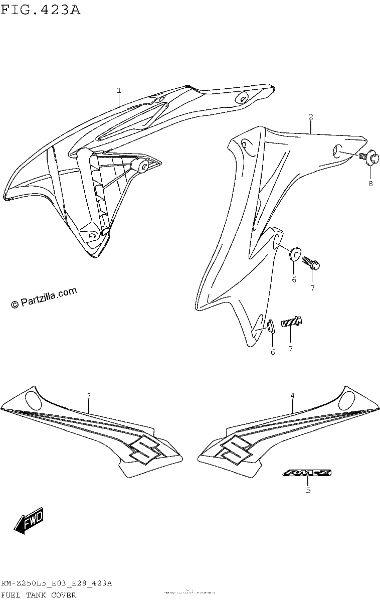 Diagrama de FUEL TANK COVER
