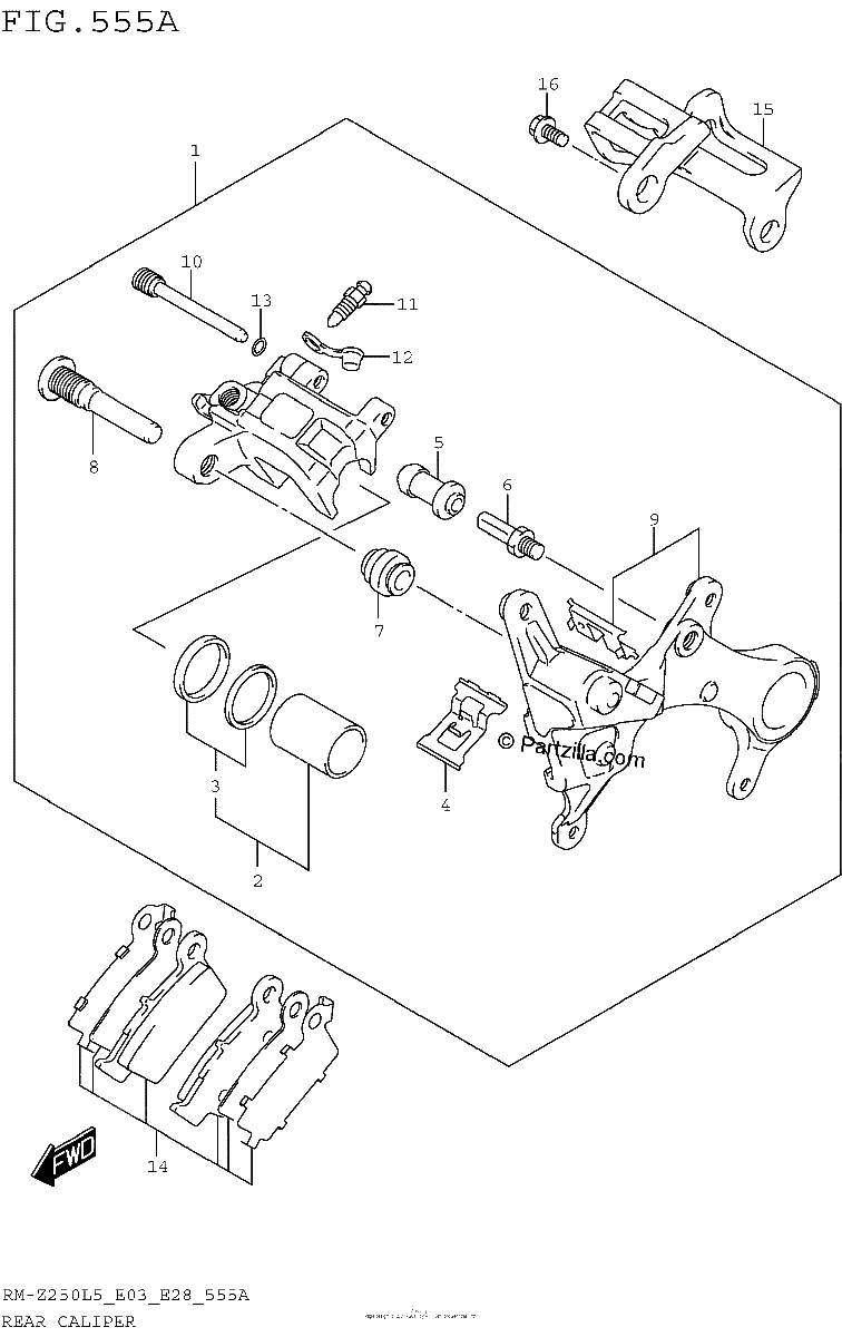 Diagrama de REAR CALIPER