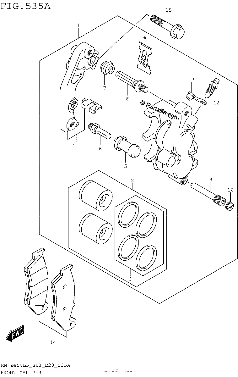 Diagrama de FRONT CALIPER