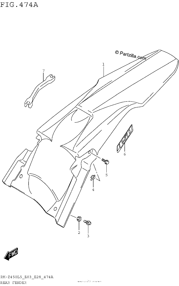 Diagrama de REAR FENDER