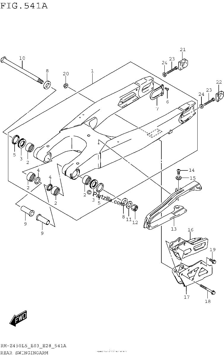 Diagrama de REAR SWINGINGARM