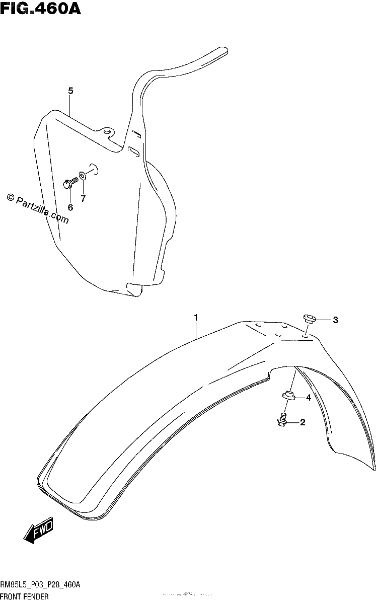 Diagrama de FRONT FENDER