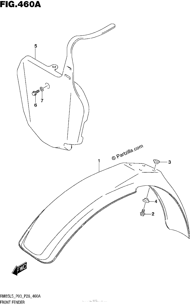 Diagrama de FRONT FENDER