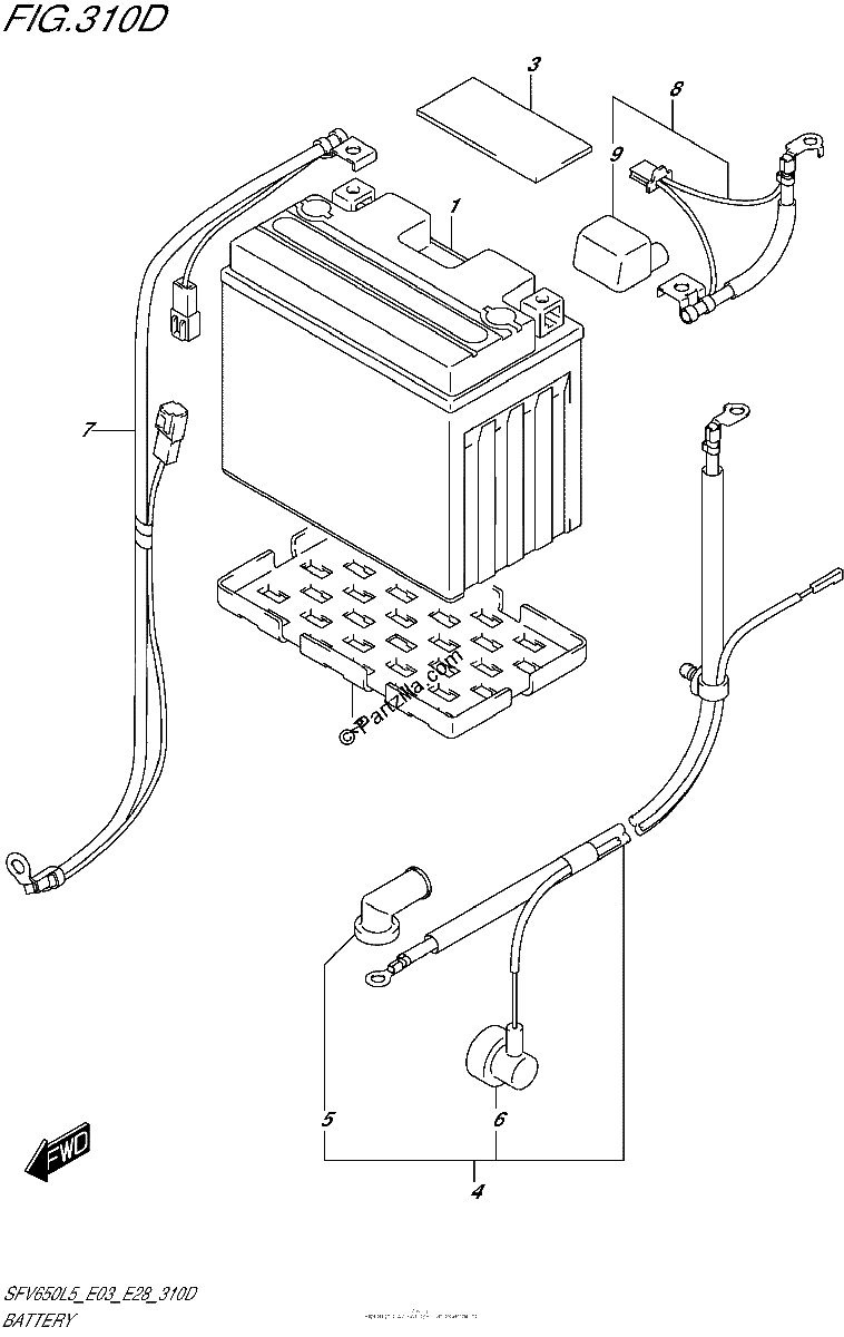 Diagrama de BATTERY SFV650AL5 E28