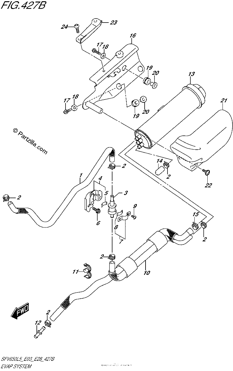 Diagrama de EVAP SYSTEM SFV650AL5 E33