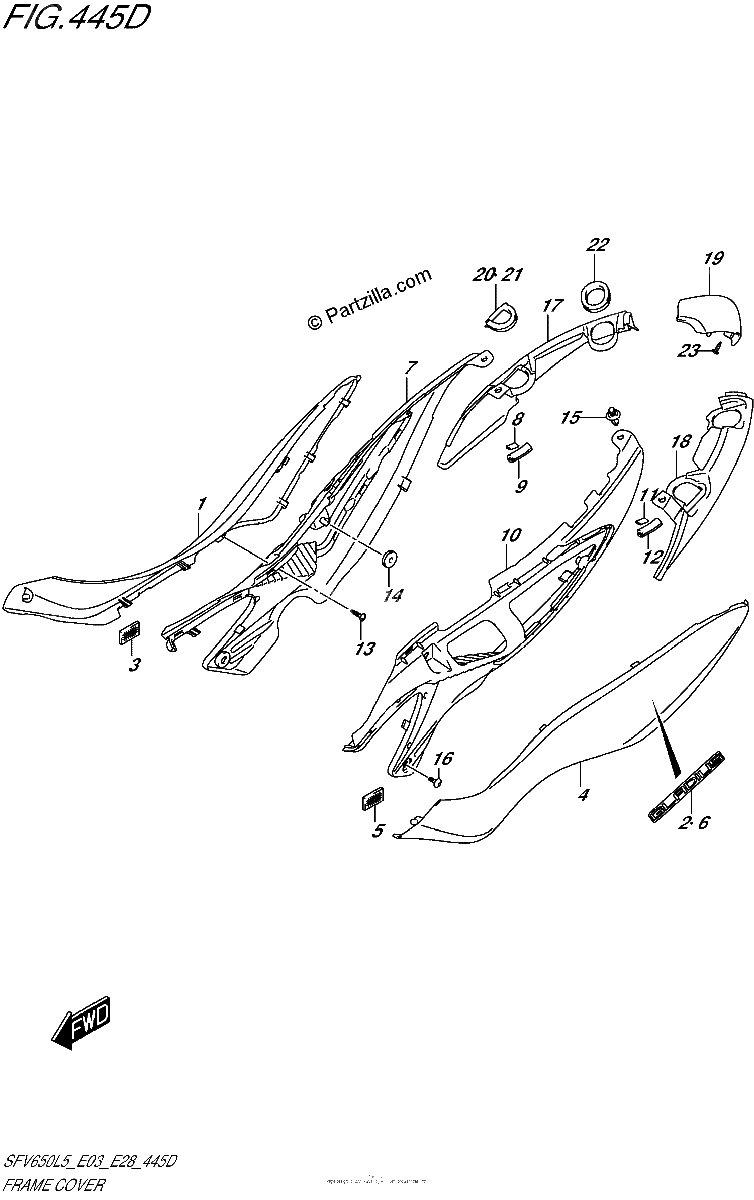 Diagrama de FRAME COVER SFV650AL5 E28