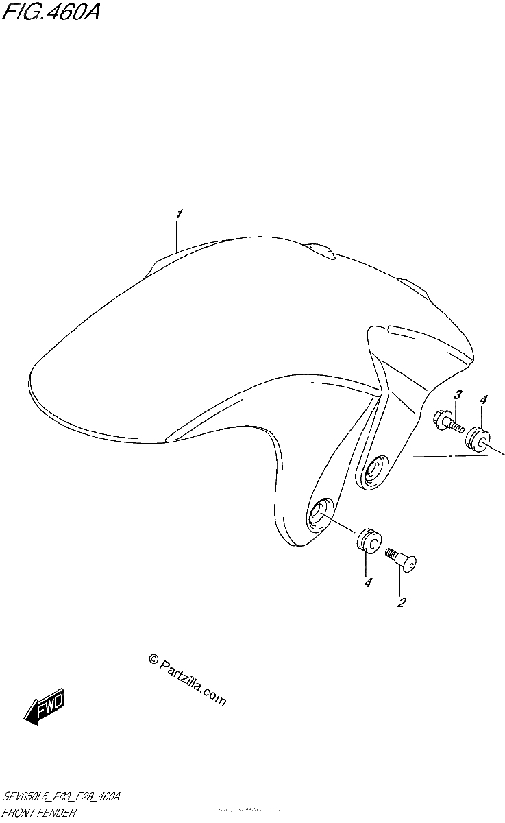 Diagrama de FRONT FENDER