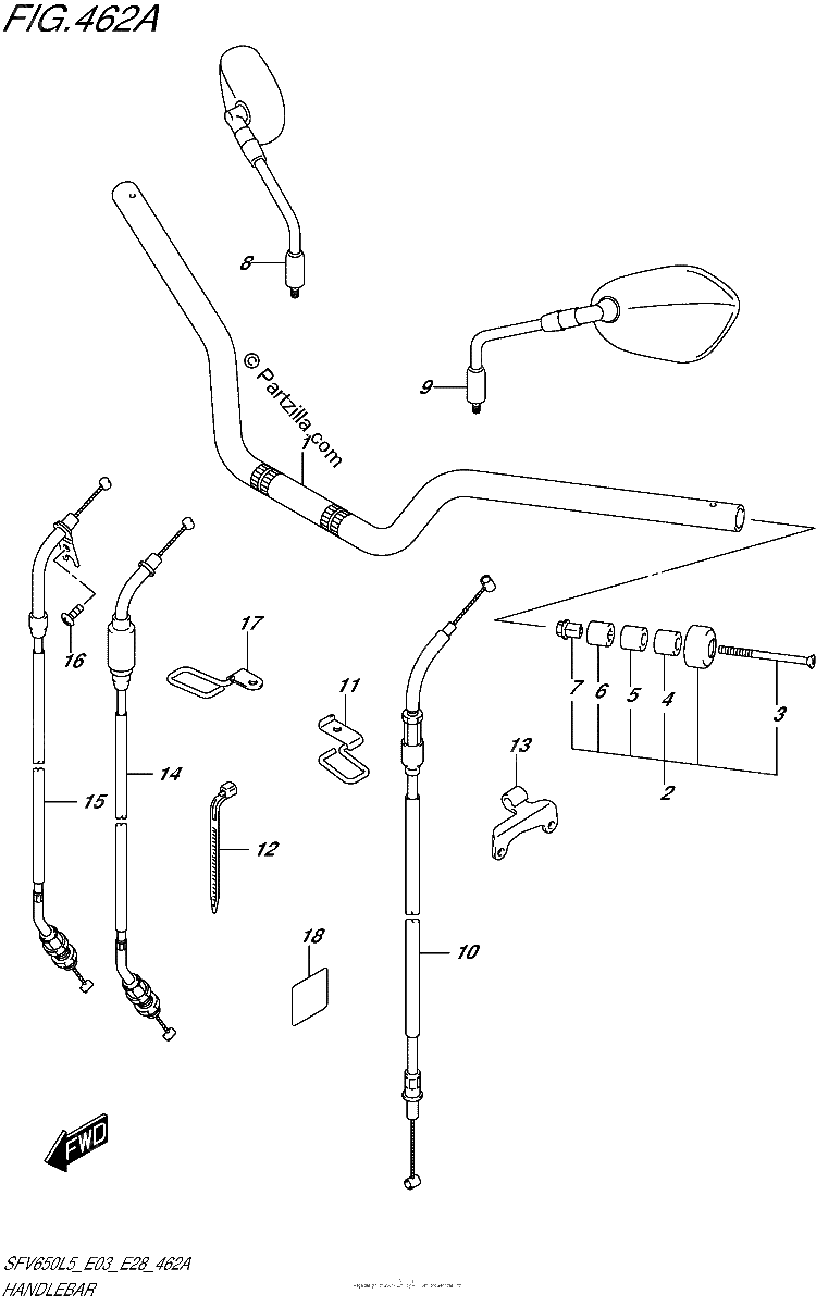 Diagrama de HANDLEBAR