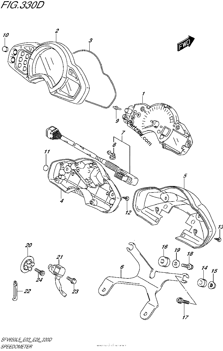 Diagrama de SPEEDOMETER SFV650AL5 E28