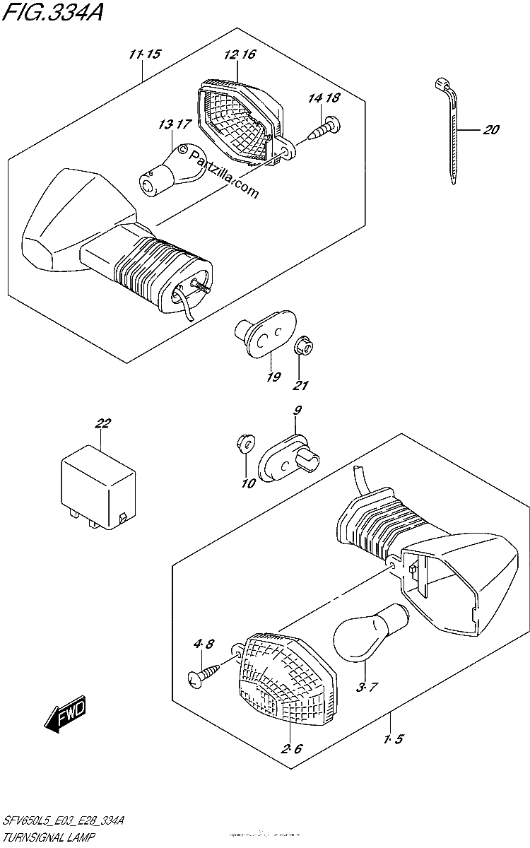 Diagrama de TURNSIGNAL LAMP