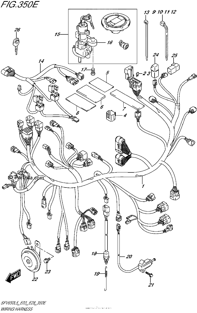 Diagrama de WIRING HARNESS SFV650AL5 E33