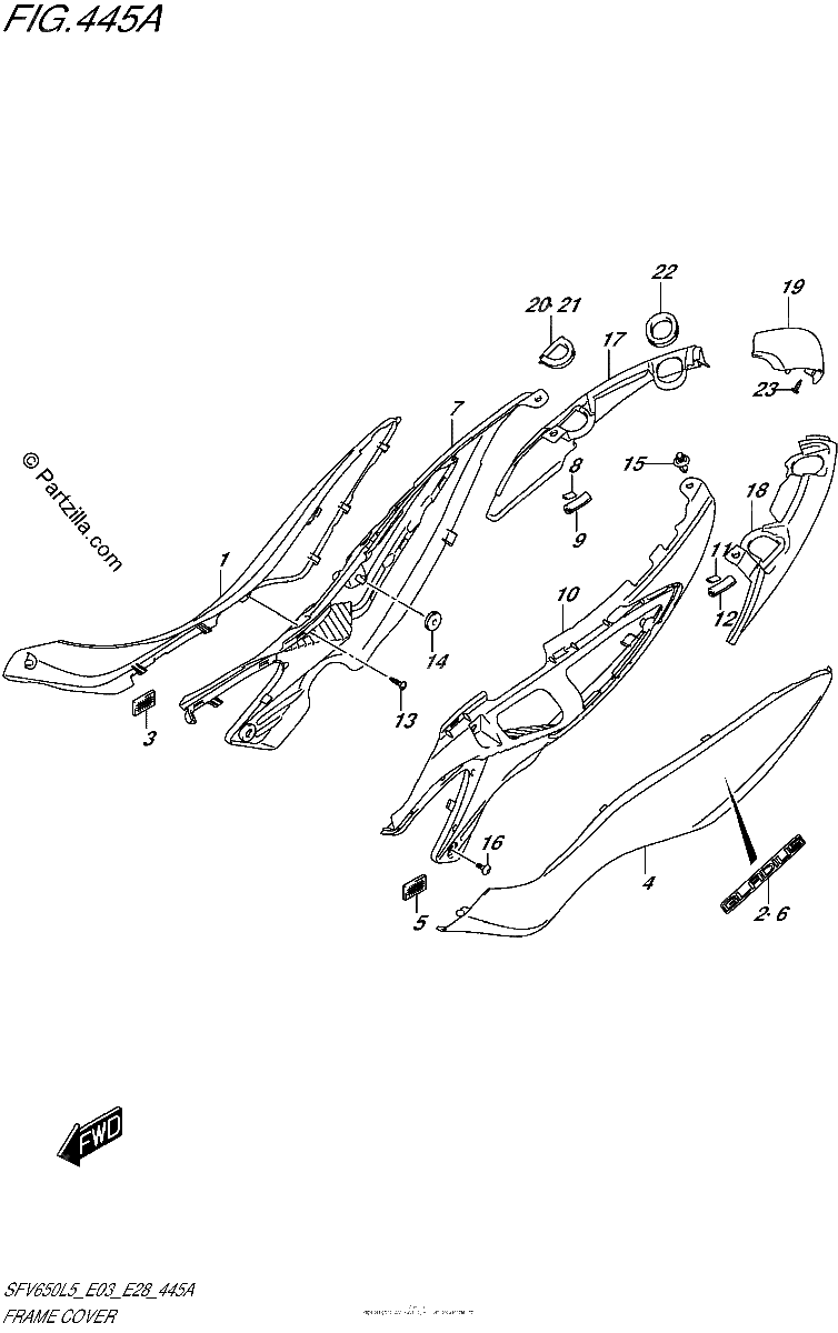 Diagrama de FRAME COVER SFV650L5 E03