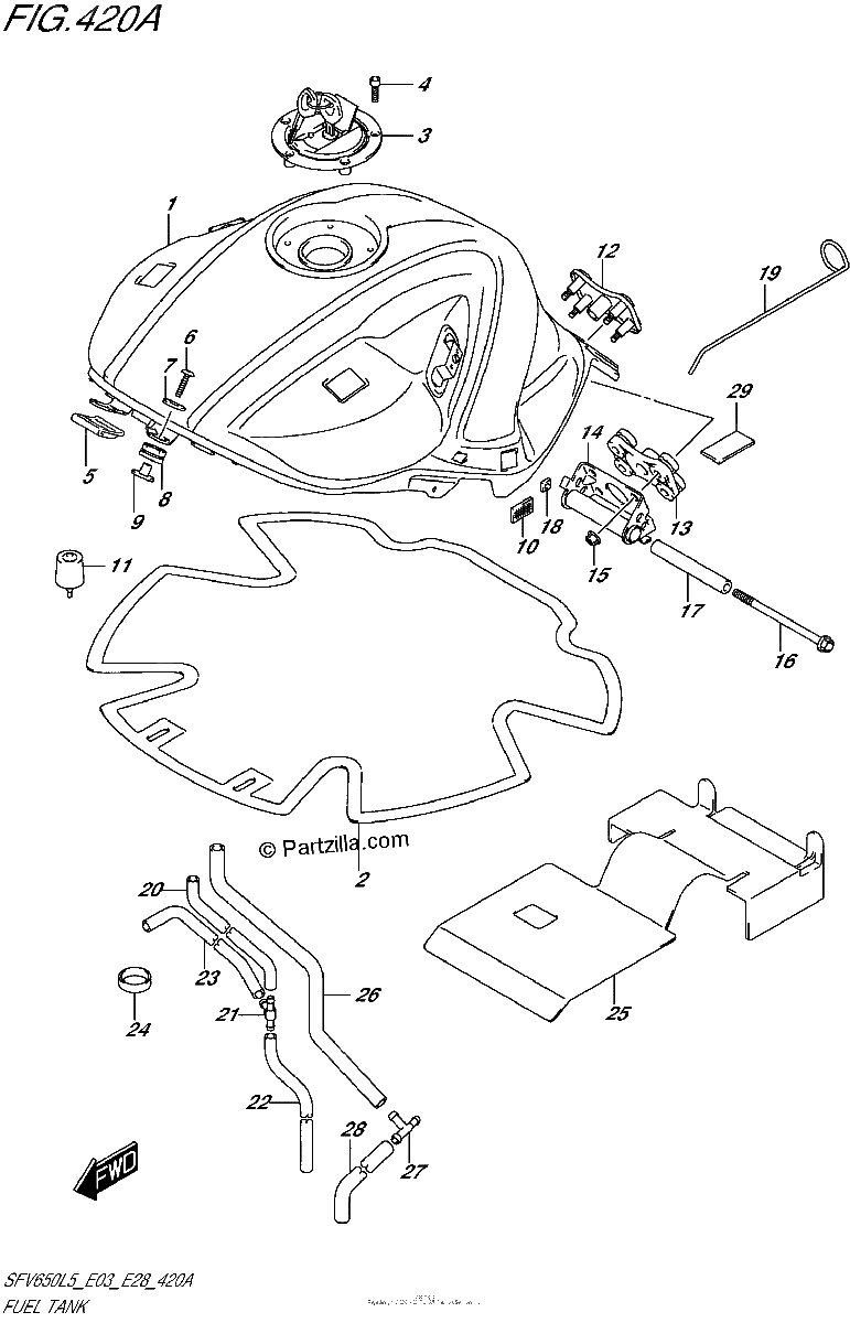 Diagrama de FUEL TANK SFV650L5 E03