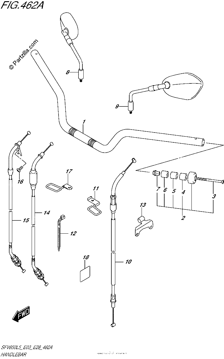 Diagrama de HANDLEBAR