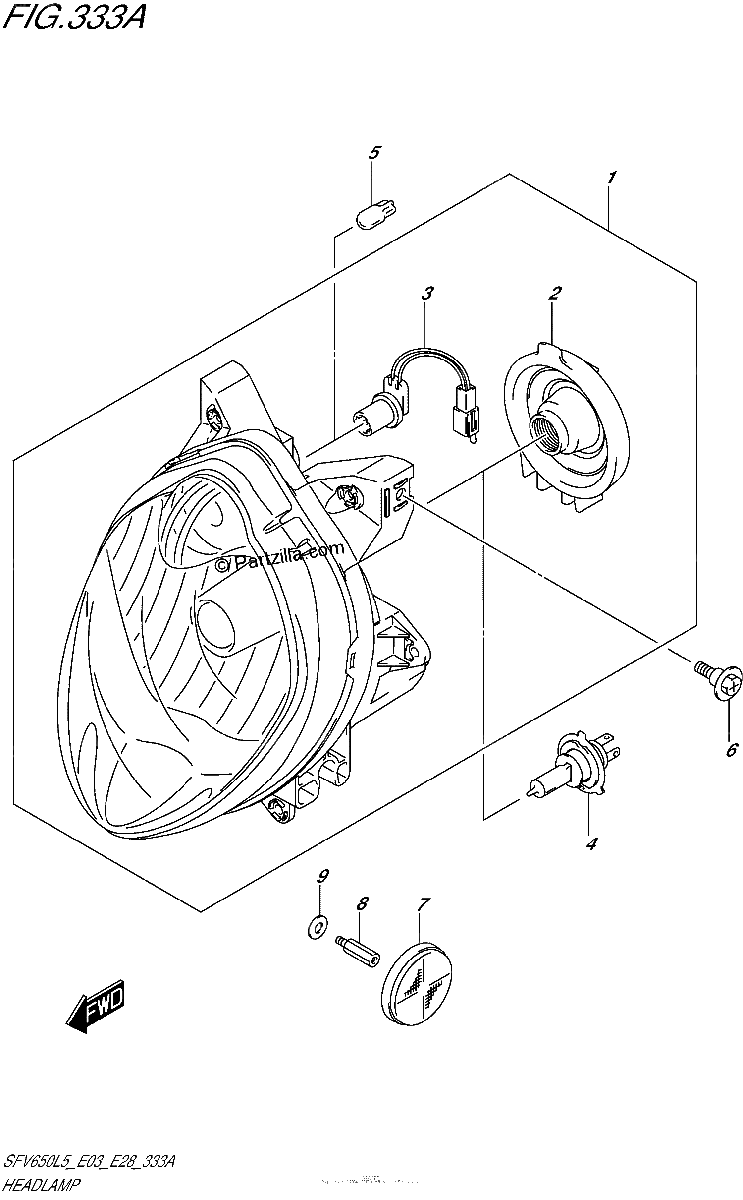Diagrama de HEADLAMP