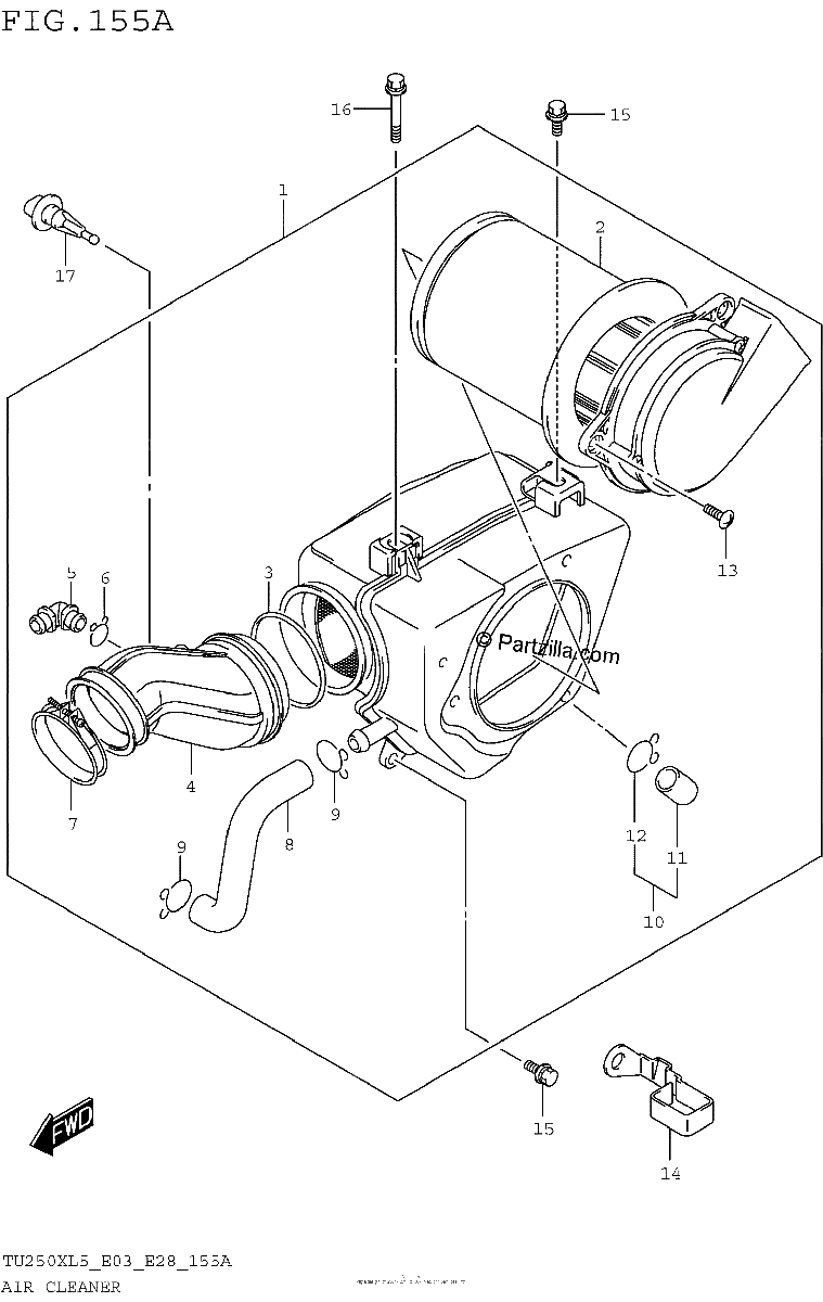 Diagrama de AIR CLEANER