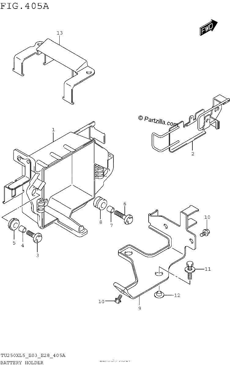 Diagrama de BATTERY HOLDER
