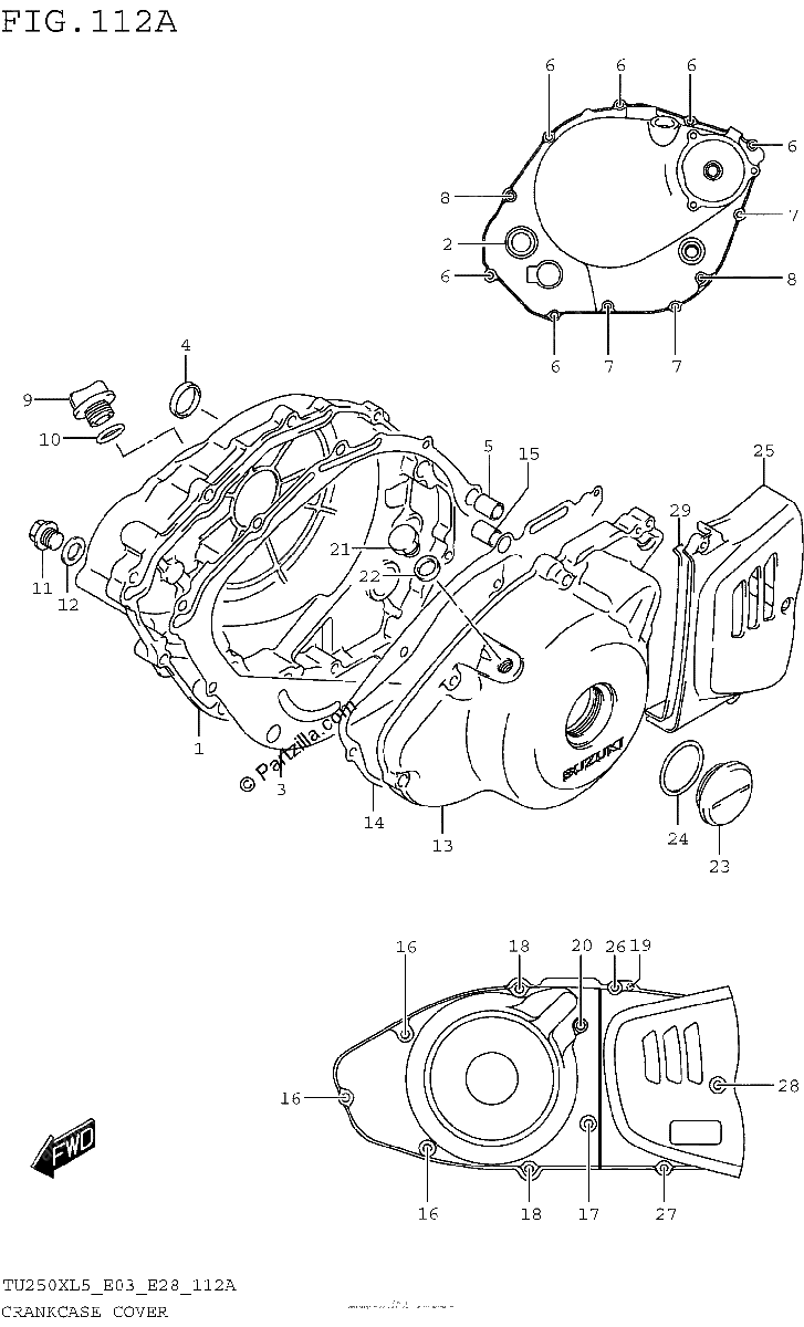 Diagrama de CRANKCASE COVER