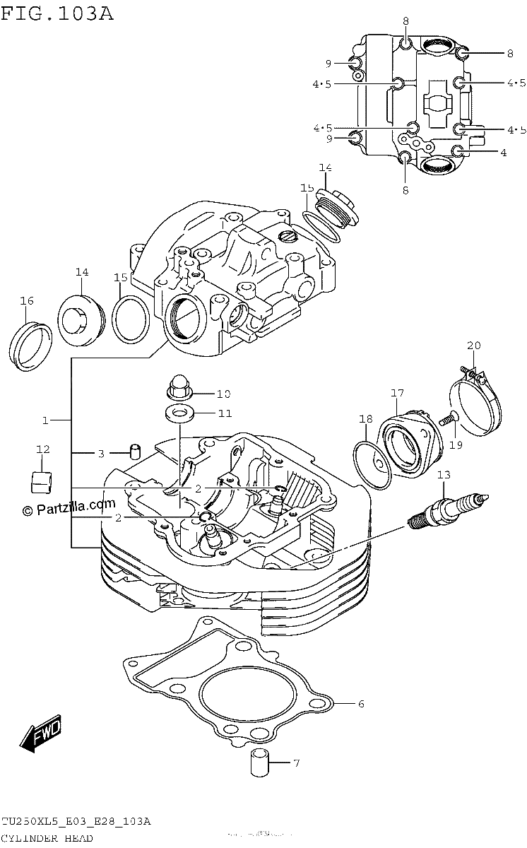 Diagrama de CYLINDER HEAD