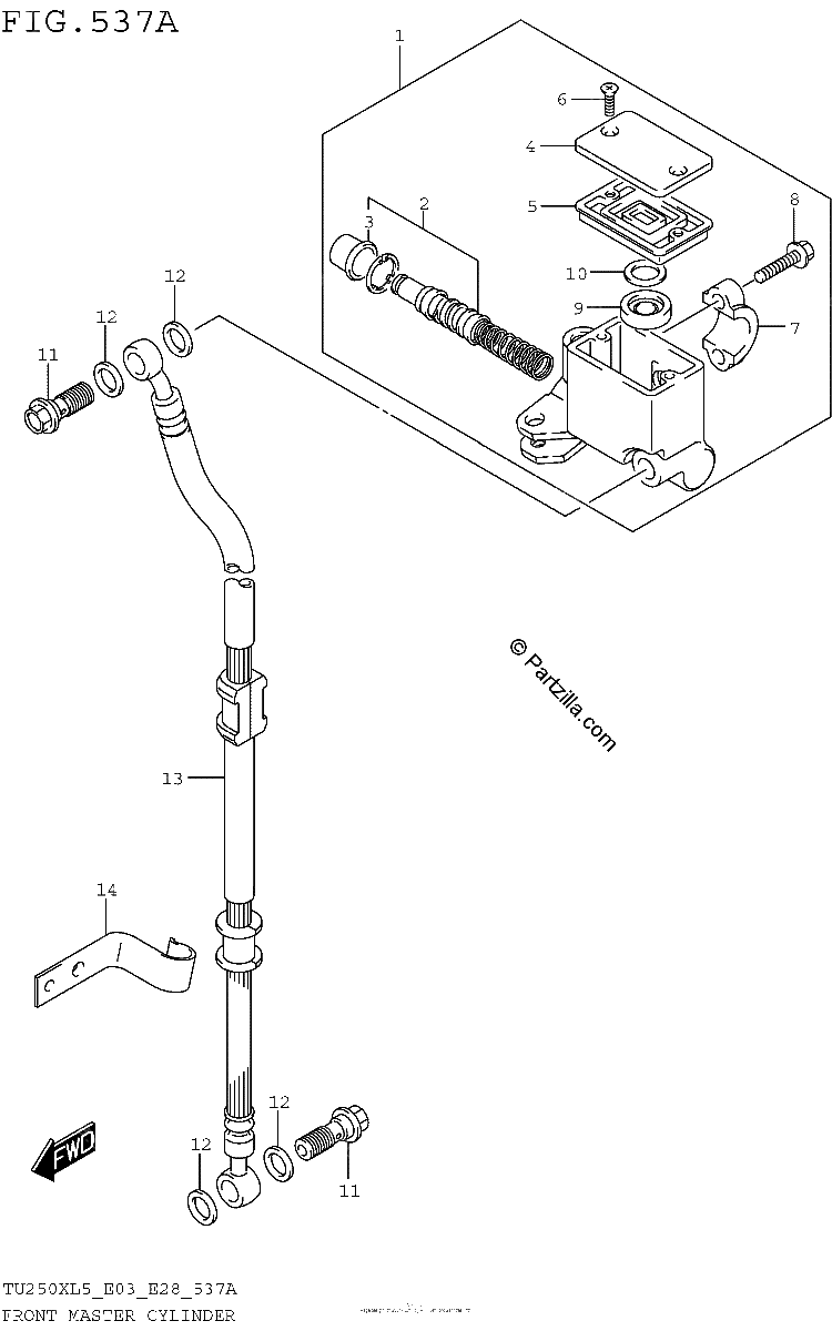 Diagrama de FRONT MASTER CYLINDER