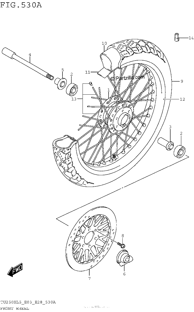 Diagrama de FRONT WHEEL