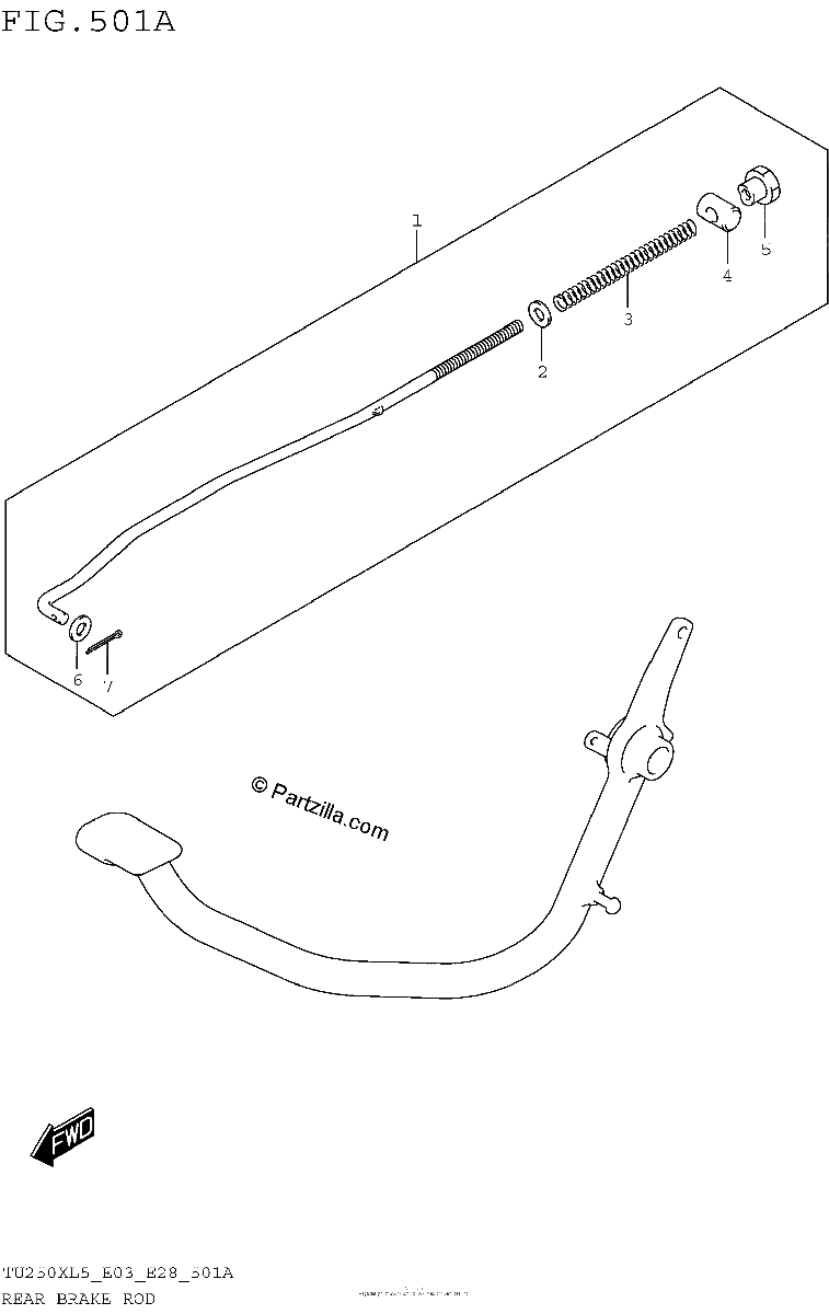 Diagrama de REAR BRAKE ROD