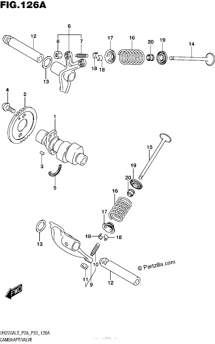 Diagrama de CAMSHAFT VALVE