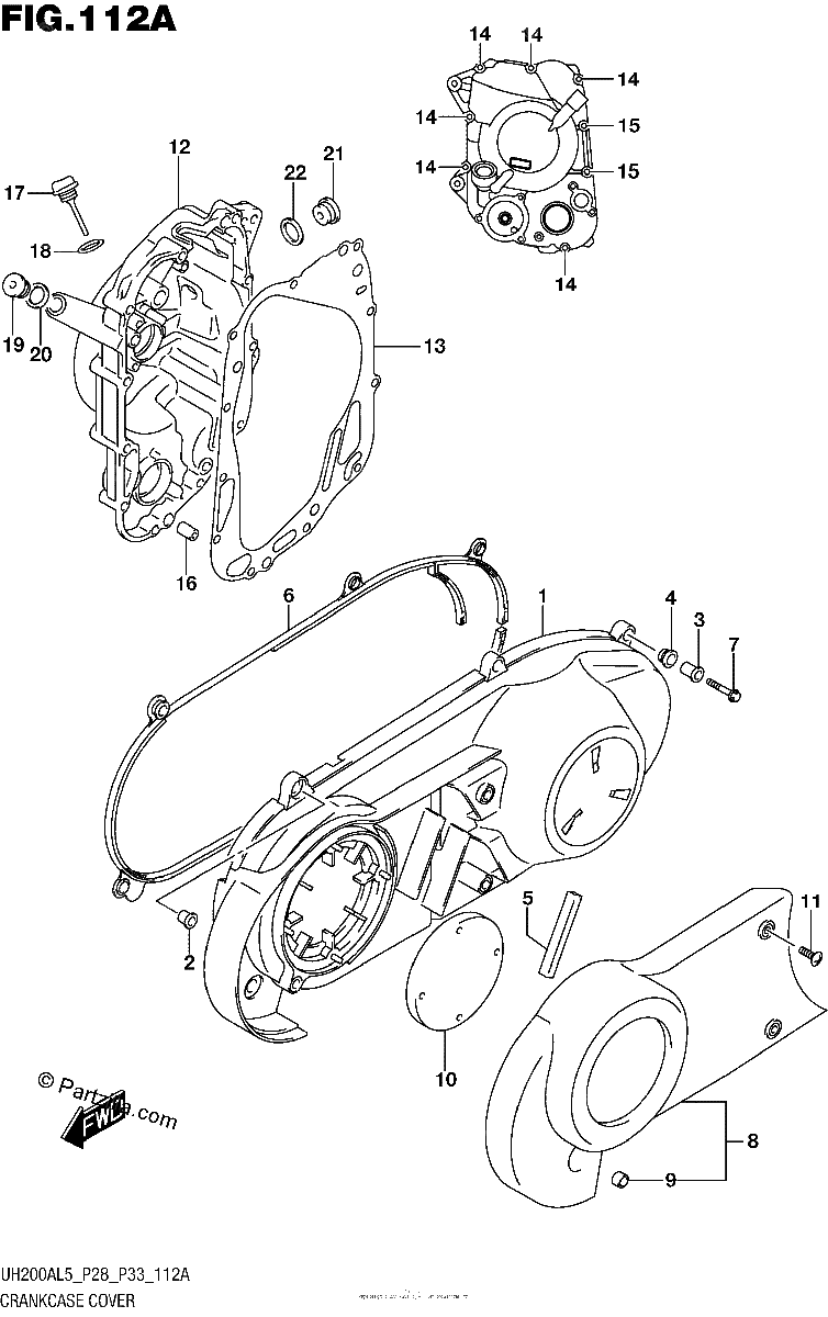Diagrama de CRANKCASE COVER