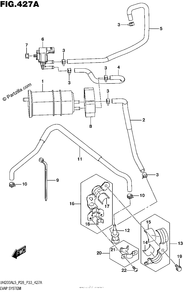 Diagrama de EVAP SYSTEM UH200AL5 P33