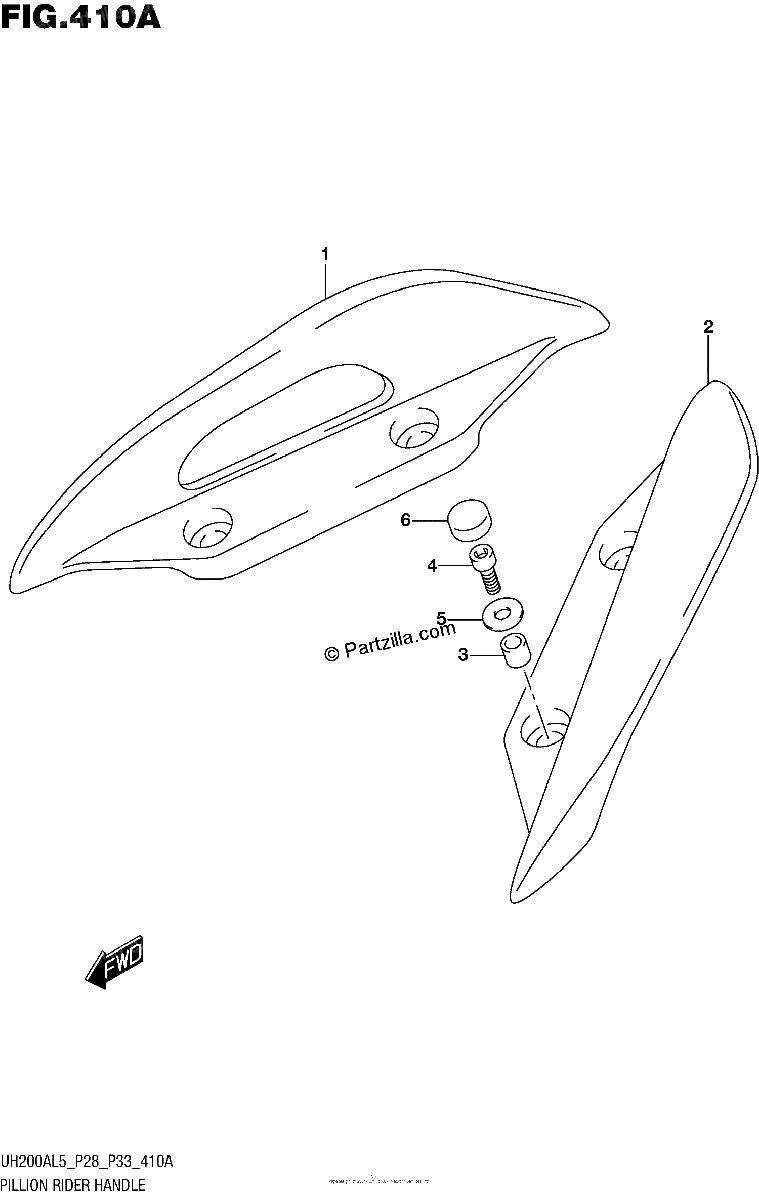 Diagrama de PILLION RIDER HANDLE