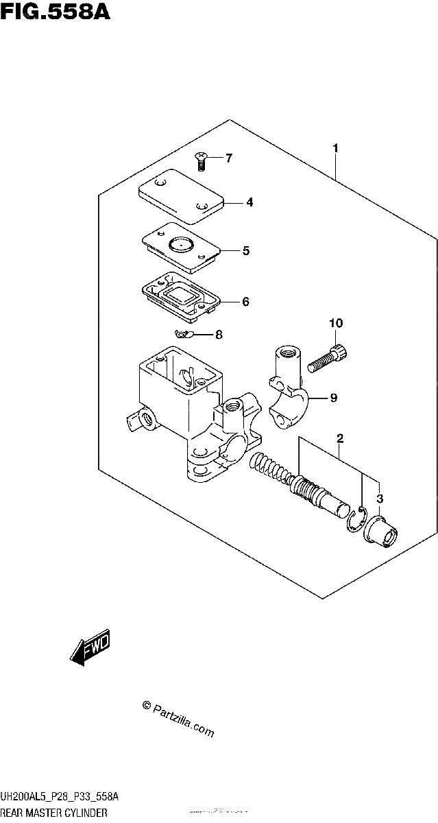 Diagrama de REAR MASTER CYLINDER