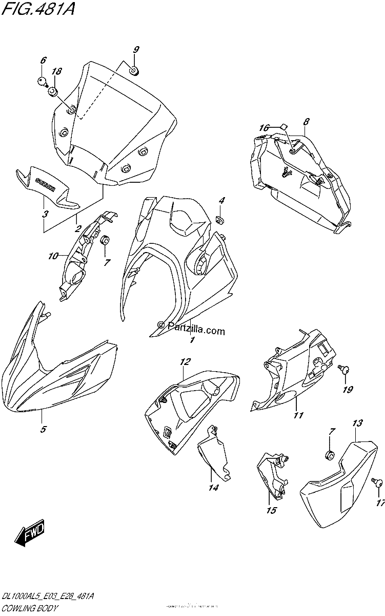 Diagrama de COWLING BODY