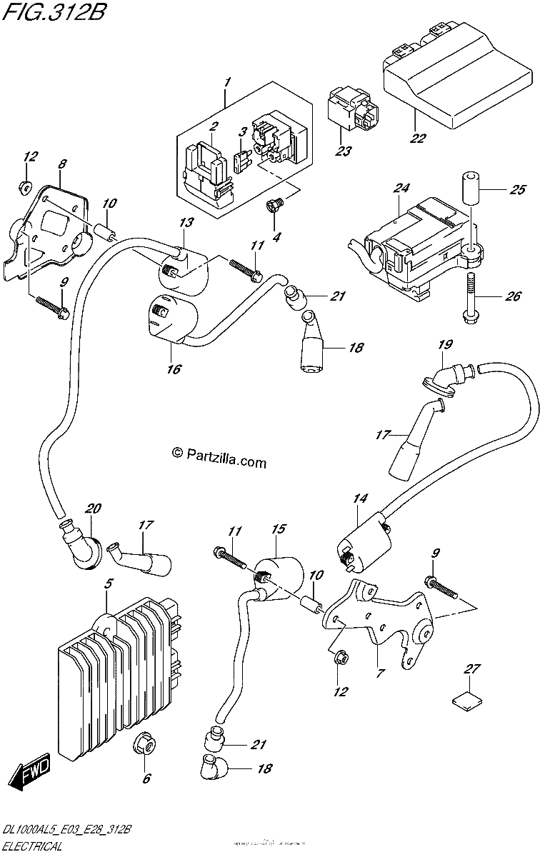 Diagrama de ELECTRICAL DL1000AL5 E28