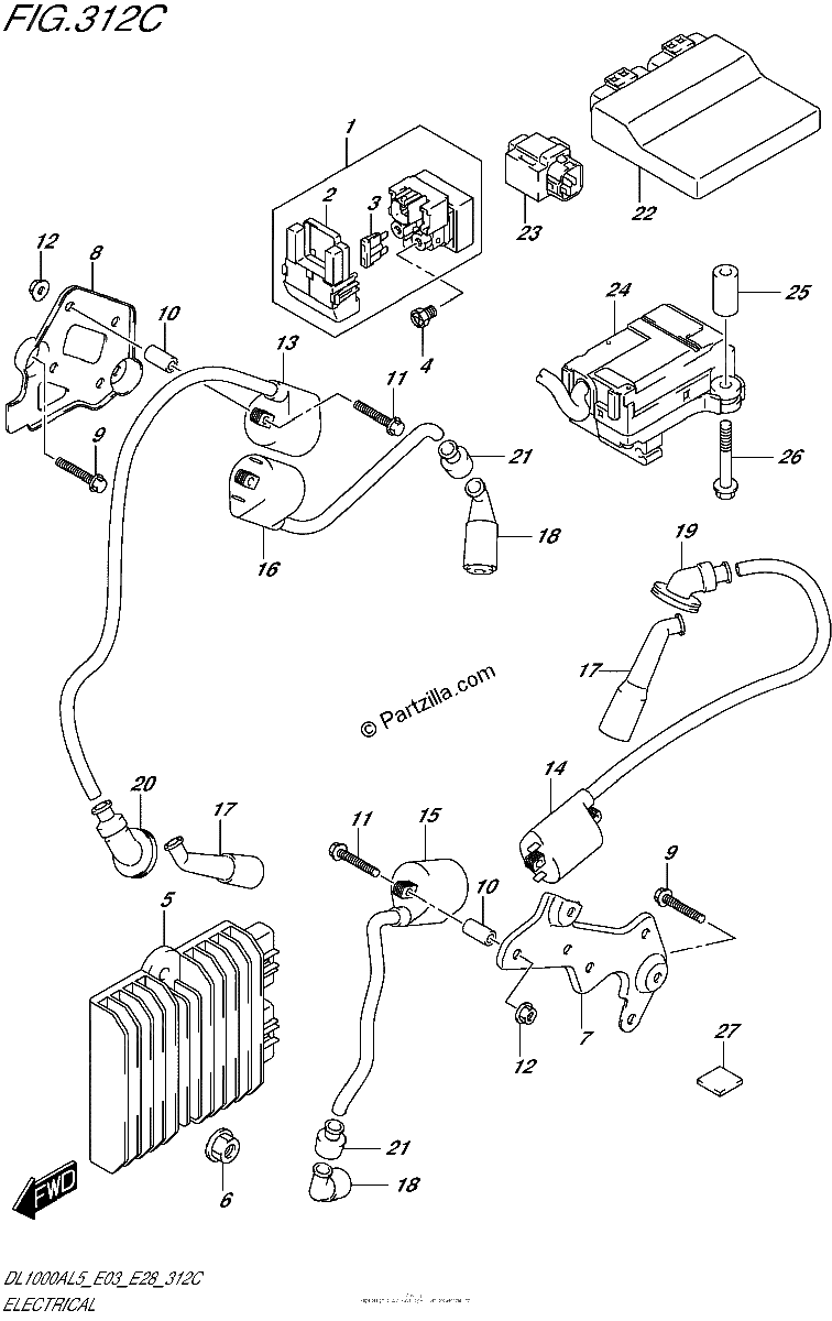 Diagrama de ELECTRICAL DL1000AL5 E33