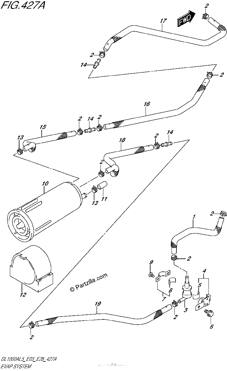 Diagrama de EVAP SYSTEM DL1000AL5 E33