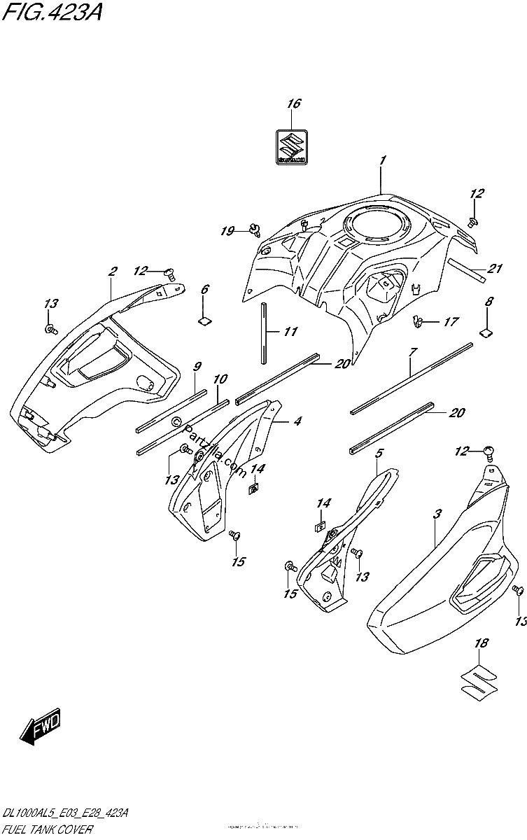 Diagrama de FUEL TANK COVER