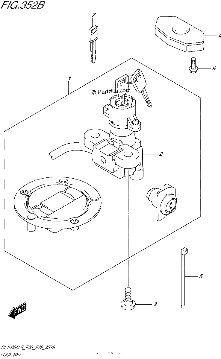 Diagrama de LOCK SET DL1000AL5 E03